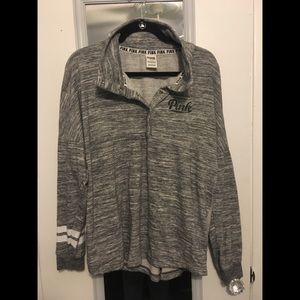 Victoria’s Secret PINK Grey Half Zip - Large